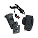 Produktbild HR Richter Handy Smartphone KFZ Auto Halter Halterung Mini Phone Gripper, Turmsauger + Ladekabel für doro 6030 Emporia COMFORT Energy Sistem Phone Pro Qi Gigaset ME Pure Haier Leisure L56