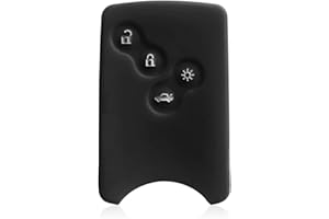 SILUOHAKE Cover Chiave Renault Captur in silicone Guscio per chiavi auto Cover chiavi auto per Renault Clio Logan Megane 2 3 Koleos Scenic Cover portachiavi auto(black)