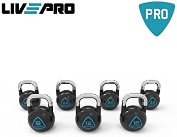 LivePro STEEL COMPETITION KETTLEBELL-24kg Pesi Allenamento Fitness Crossfit Training Manubrio da Competizione