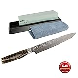 ✔ Kai Shun Premier Tim Mälzer Schinkenmesser Fleischmesser mit Walnussgriff 24 cm, TDM-1704 + KAI Schleifstein AP-0305