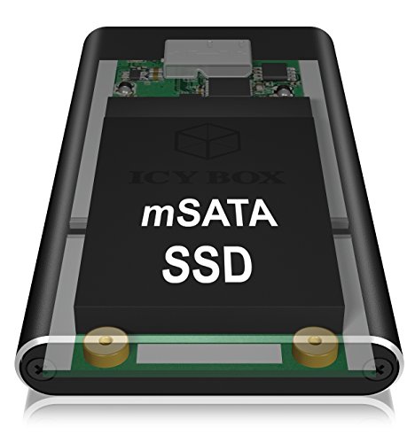Icy Box IB-182MU3 Externes Gehäuse für 1x 1,8″ (4,57 cm) microSATA SSD mit USB 3.0 Anschluss (UASP), Aluminiumgehäuse, Schwarz - 4