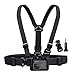 Produktbild YAOkxin Verstellbarer Body Mount Belt Brustgurt mit J Hook Mount & Long Screw geeignet für GoPro New HERO/HERO6/5 Session/4 Session/4/3 +/3/2/1, Xiaoyi und andere Aktionskameras