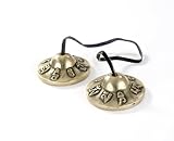 Fabricado en Nepal Percussion Plus - Crótalos tibetanos (con grabados)