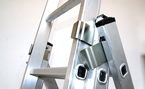 Alu-Schiebeleiter 3×8 Stufen, Arbeitshöhe: 5,8m, 220x41x17, Aluminium, Marke: Szagato (Stehleiter, Anlegeleiter, Aluleiter, Kombileiter, Leiter) - 3