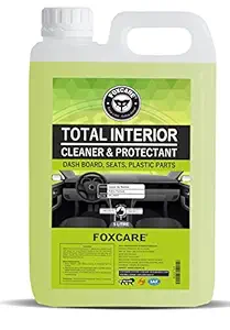 Foxcare Total Interior Cleaner & Protectant |All Purpose Cleaner and Degreaser | Industrial Strength, - Tough on Dirt but Easy on Your Car, You, and the Environment | Removes Oxidation Rust Lime Calcium Iron Deposit|?Multipurpose Car care Spray, Rust Remover, Lubricant, Stain Remover, Powerful Chimney Cleaner, Degreaser, and Bike Chain Cleaner | Leather, Plastic, Dashboard, Carpet & Upholstery Cleaner- 5liters