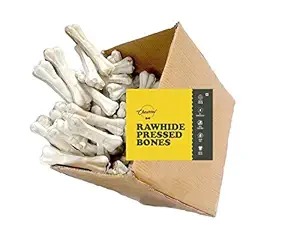 Chewers Rawhide Pressed Dog Bone Treat, Super Saver Value Pack, 5 kg (3-inch)