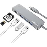 USB C Hub, Letscom Portable USB Type-C Adapter with 3 USB 3.0 Ports and TF/SD Card Reader, for MacBook Pro, Chromebook Pixel, and More