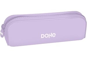 Dohe - Enkelt pennfodral i silikon - 1 fack med dragkedja, rektangulärt multifunktions pennfodral, Soft Touch, mäter 20x6x8 c