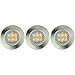 Produktbild Jedi Lighting iDual RGB LED-Einbaustrahler/Downlight Optima FS35 brushed nickel 3er Pack, dimmbar, Warmton, Farbwechsler mit Fernbedienung. Einbautiefe 40 mm. Inklusive Netzgerät und Anschlusskabeln.