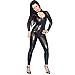 Produktbild Guckloch am Lack Catsuit mit Schritt-Reißverschluss, schwarz