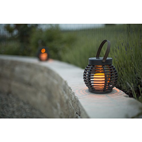 insatech Solar LED Leuchte Rattanleuchte 2er Set MINA Solarleuchte Tischleuchte - 2