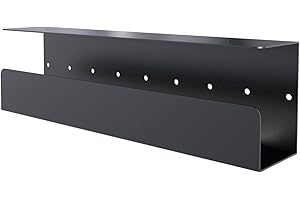 Bracwiser Under Desk Cable Management Tray, 419mm Sturdy Metal Power Strip Holder, Standing Desk Cable Tray Organizer for Cords, Wire, S7