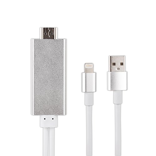 TV Adapter Kabel USB und Lightning Anschluss auf HDMI Anschluss iPhone zu HD Kabel-Adapter Airplay Air Mirroring Plug and Play für Apple iPhone und iPad Modelle