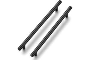 Ravinte 20 sztuk czarnych uchwytów meblowych T Bar do szafek kuchennych, 192 mm, środek otworów, uchwyty do szafy, uchwyty ze stali nierdzewnej