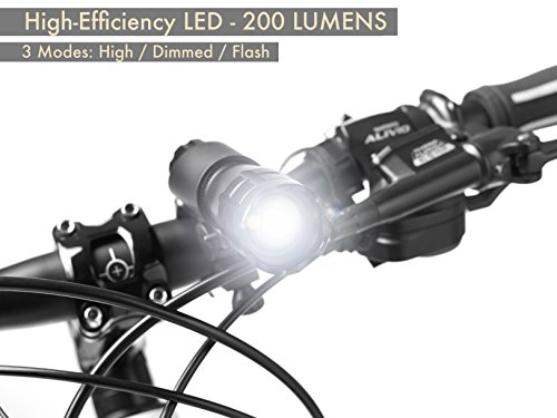 Fahrradlampen Set – Superhelle LED-Lampen fürs Fahrrad – Einfach zu montierende Vorder- und Rücklampe mit Schnellverschluss-System – Beste Front- und Rückbeleuchtung – Passend für alle Räder (200 Lumen) (200 Lumen) - 2