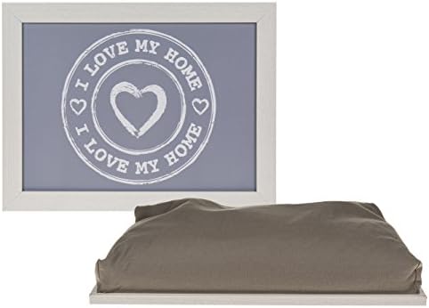 Bada Bing Cushioned Lap Tray Grey Favourite Person I LOVE MY HOME With A Heart approx. 43 x 32,5 cm