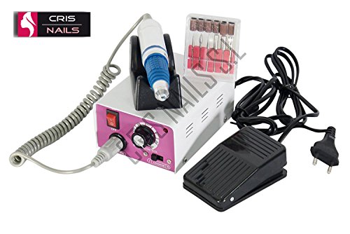 Torno Profesional para Manicura y Pedicura de 30.000 RPM con 6 fresas y accesorios (M25000)