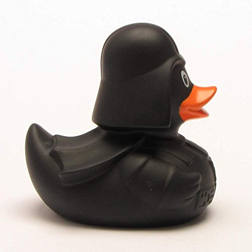 Quietscheente Black Star Ente, Gummiente, Quietscheentchen, Badeente, Quietsch Ente, Sammelfigur, Gummi Bade Spielzeug, LiLaLu, 2074 - 2