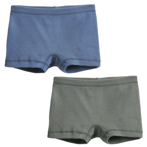 City Threads 2-Pack Girl Boy Shorts - Denim Blue/Charcoal-18-24 mon. Color: Denim Blue/Charcoal Size: 18-24 mon.
