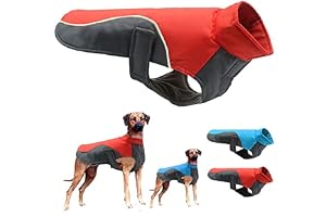 A+a Pets' Free & Wild' Raincoat Jacket for Dogs Recommended Quick Easy to Wear Non Slip Design with Leash Opening Reflective, Windproof (Red, 4XL)