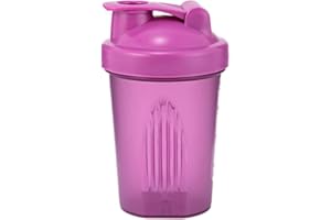 AidShunn Shaker de protéines de 400 ml avec boule de mixage anti-fuite et bouchon à rabat sécurisé de 414 ml - Bouteille d'eau pour mixeur de poudre, salle de sport, conditionnement physique (violet)