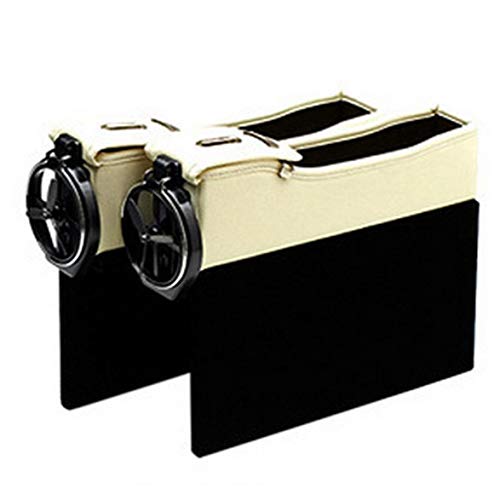 Preisvergleich Produktbild Kongqiabona Autositz seitliche Aufbewahrungssteppbox Leder-Geldwechsel-Telefonbox Mit Getränkebecherhalter