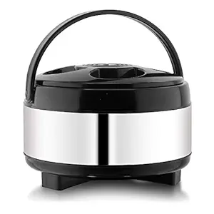 HOMEST Modern Stainless Steel with Insulated Lids with Double Wall Insulation (2500ml, Black)