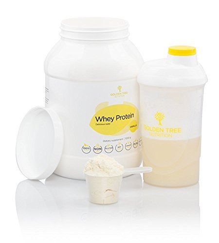 Whey Protein Powder 1kg | 100% All-Natural Ingredients | Delicious Natural Vanilla Flavour | No Added Sugar | No Artificial Colours, Sweeteners or Flavours