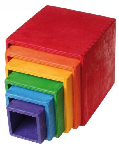 Grimm's Toys Large Rainbow Stacking Boxes