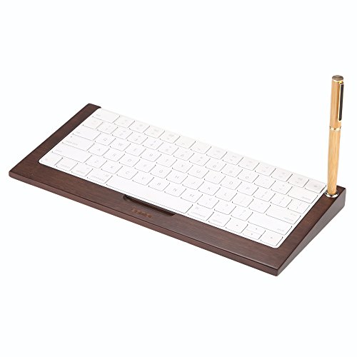 SAMDI Bambus Wireless Tastatur stehen Dock Halter Stents f¨¹r Apple iMac Magic Keyboard Holz Handwerk(Nussbaum Farbe)