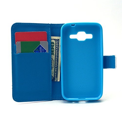 Samsung Galaxy Core Prime SM-G361 Funa de Cuero PU Leather Wallet Funda Carcasa flip cover para Samsung Galaxy Core Prime SM-G361F Funda Carcasa con Funci  n Soporte-Torres