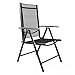 Produktbild Gartenstuhl Schwarz Hochlehner Campingstuhl Klappstuhl Alu Stuhl 105cm