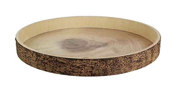 plateau rond en bois rondin 38 cm amazon fr cuisine maison plateau rond en bois rondin 38 cm