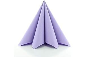 Sovie Linclass Airlaid-servetter i lila färg, 50 stycken – engångsservetter, 40 x 40 cm – slitstarka, absorberande och formstabila – servetter till höst och jul