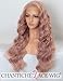 Produktbild Chantiche Pink Synthetic Lace Front Wigs for Women Long Curly Wavy Wigs UK Ash Pink Heat Resistance Cosplay Party