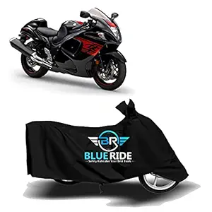 BLUERIDE -Suzuki Hayabusa Dust Proof - Full Bike Scooty Two Wheeler Body Cover for Suzuki Hayabusa (Black)