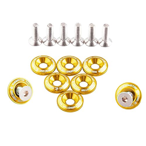 Preisvergleich Produktbild Baoblaze Satz von Kotflügelschrauben Unterlegscheiben Fenderwasher, Aftermarket-teil - Gold