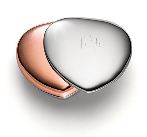 Lunavit Power Heart Duo, Herz aus Kupfer und Edelstahl mit einem 2500 Gauß starken Neodym Magneten zum Tragen am Körper oder zum Befestigen an der Kleidung - 2