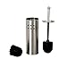 Produktbild DUHUI WC-Bürstenhalter mit Doppel-Schwarz-Bürstenkopf Set Edelstahl-Vierloch-Bürstenreinigung Standbürsten