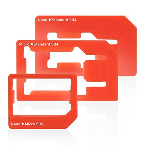 Wicked Chili 4in1 Sim Karten Adapter Set (Nano Sim, Micro Sim, Standard Sim, Eject Pin/Sim Nadel) fÃ¼r Handy, Smartphone und Tablet (passgenau, Click-Sicherung)