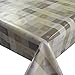 Produktbild Wachstuch d-c-fix Leinenoptik Kariert Beige 120 x 160 cm - Breite 120 cm Länge, Muster, Motiv und Farbe wählbar - abwaschbare Gartentischdecke Tischdecke