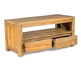  Mueble TV en Teca en Bruto Maciza 105 cm x 45 x 50 cm