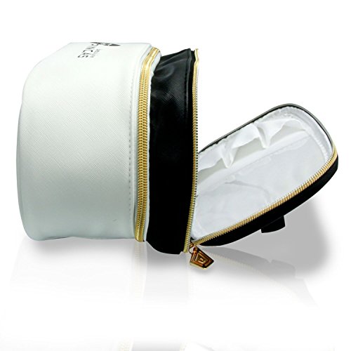 Hochwertige Designer Kosmetiktasche von Pincas. Ein edler Kosmetikkoffer mit 2 goldenen Verschlüssen für die anspruchsvolle Dame. Das elegante Beauty Case besitzt ein integriertes Ordnungssystem. - 5