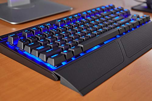 Corsair K63  inal  mbrico Teclado Gaming mec  nico  Cherry MX Rojo  Retroiluminaci  n LED Azules  QWERTZ  Negro
