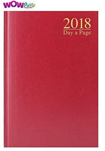 Download Wow 2018 A5 Agenda 1 jour par page, avec couverture et reliure brochée - rouge