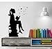 Produktbild rylryl Mädchen lesen bücher magische wandtattoo schlafzimmer vinyl kunst aufkleber für schulen klassenzimmer bibliotheken hause raumdekoration wandbild 27x42 cm