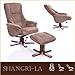 Produktbild Oriental Leather Co Ltd (Großbritannien) Chenille Textil Relaxsessel, Liegesessel “The Shangri-La” mit Hocker, Nerzfarben