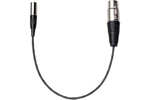 YUNIR Câble audio, Mini XLR 3 broches mâle en alliage de zinc à XLR 3 broches Câble audio en cuivre blindé en aluminium