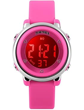 Kinder LED Digital Ungewöhnliche Elektrische Lumineszierende Silikon Outdoor Sport Wasserdichte Alarm Kinder Kleid...