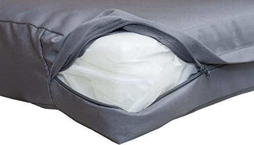 Premium Lounge Sitzkissen Palettenkissen im Farbton anthrazit ca. 60 x 60 cm ca. 9 cm dick aus 100% Polyester wasserabweisend - 3